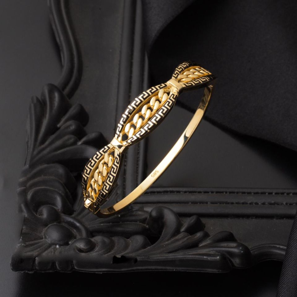 Versace Gurmet 14 Ayar Altın Kelepçe Bilezik