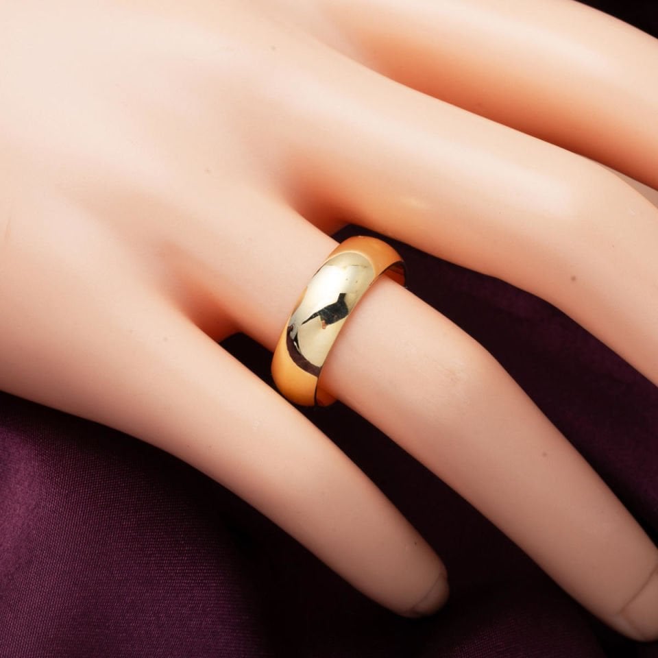 Klasik 7 mm. Altın Erkek Söz Yüzüğü 14 Ayar