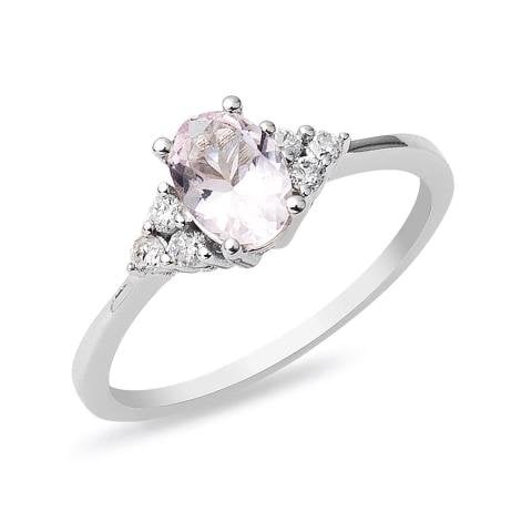 1,05 ct Pembe Safir & 0,14 ct Pırlantalı Yüzük