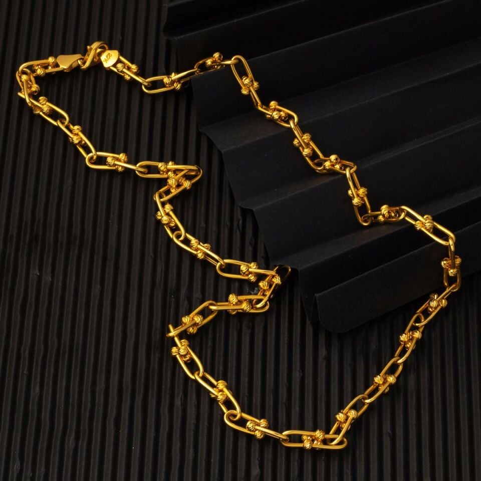 22 Ayar Tiffany Tarzı Altın Zincir - 55 cm