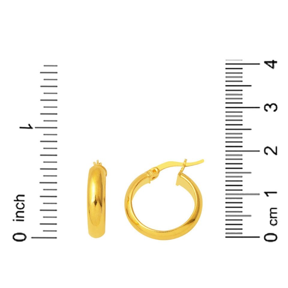 22 Ayar Klasik Altın Halka Küpe 2 cm. Çaplı