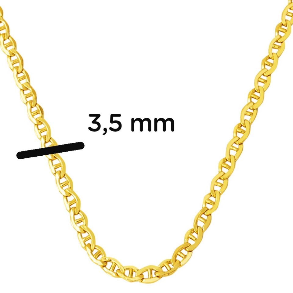 14 Ayar Mariner Altın Zincir - 60 cm