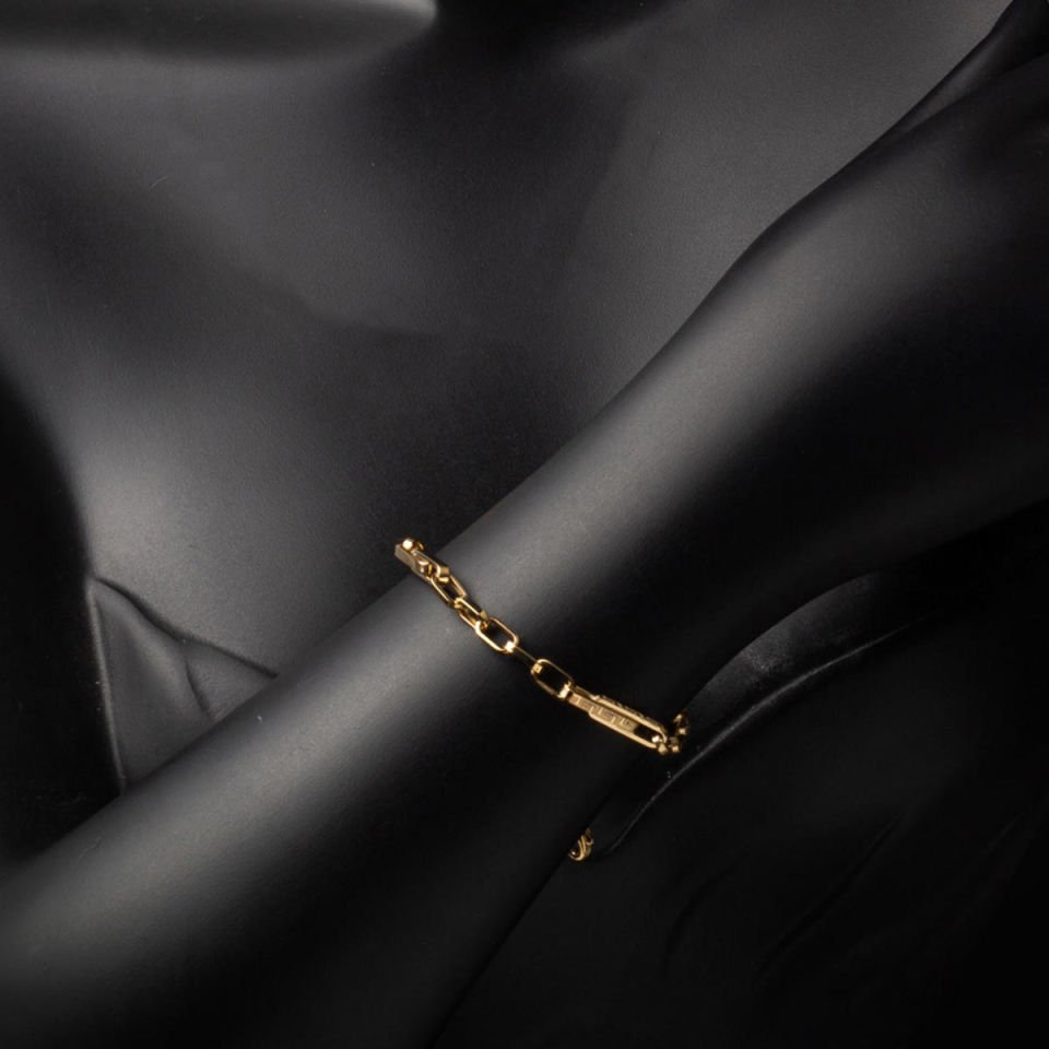 Versace Halkalı 14 Ayar Altın Bileklik