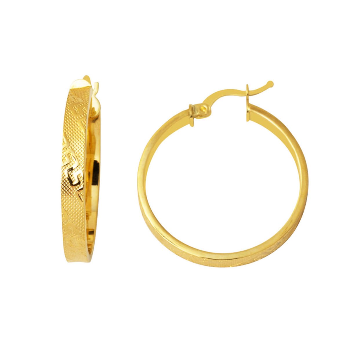 14 Ayar 3,5 cm. Çaplı Versace Halka Küpe Altın