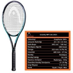 Head Gravity MP Lite 2021 Kordajsız Tenis Raketi