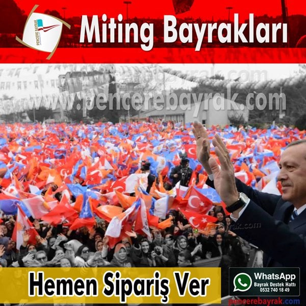 Ak Parti için Sopalı Bayrak