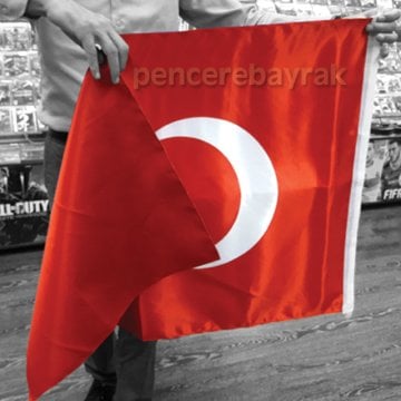 Türk Bayrağı | 50x75 cm | Özel Saten Kumaş