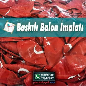 Çok Renkli Baskılı Balon