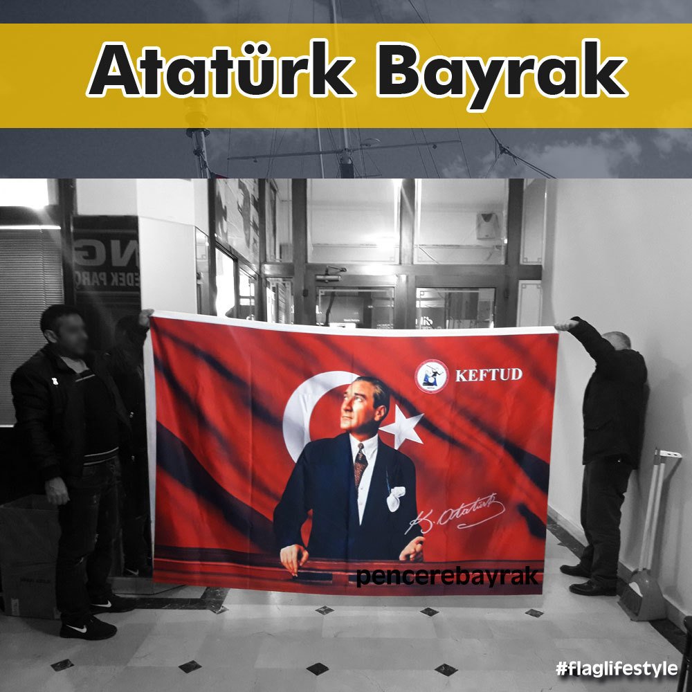 Atatürk Bayrağı ve Türk Bayrak - Özel Kumaş - ATA 01