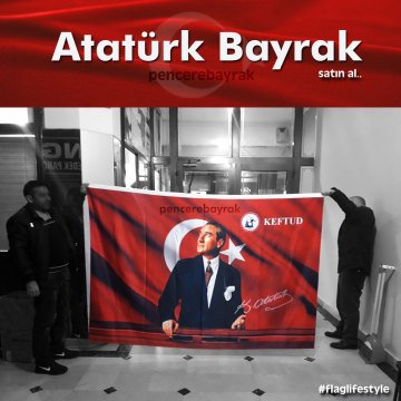 Atatürk Bayrağı ve Türk Bayrak - Özel Kumaş - ATA 01