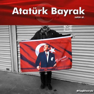 Atatürk Bayrağı ve Türk Bayrak - Özel Kumaş - ATA 01