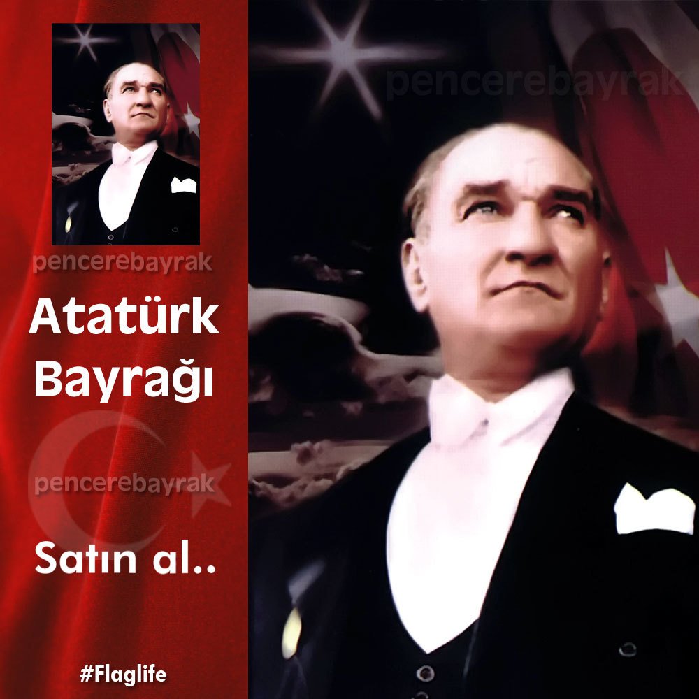 Atatürk Bayrak - ATA 16 - Raşel Kumaşa Baskılı