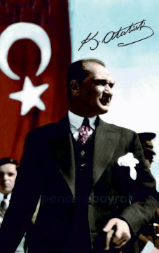 Atatürk Bayrakları - ATA 08 - Özel Kumaş Baskılı