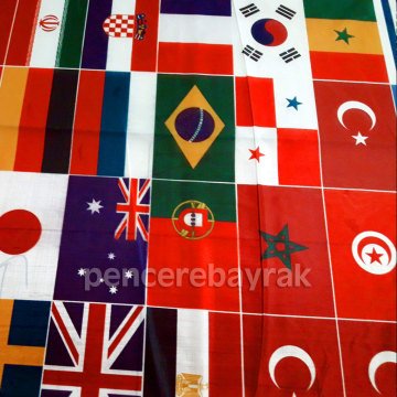 İpe Dizili | Yabancı Ülke Bayrakları | 25 mt