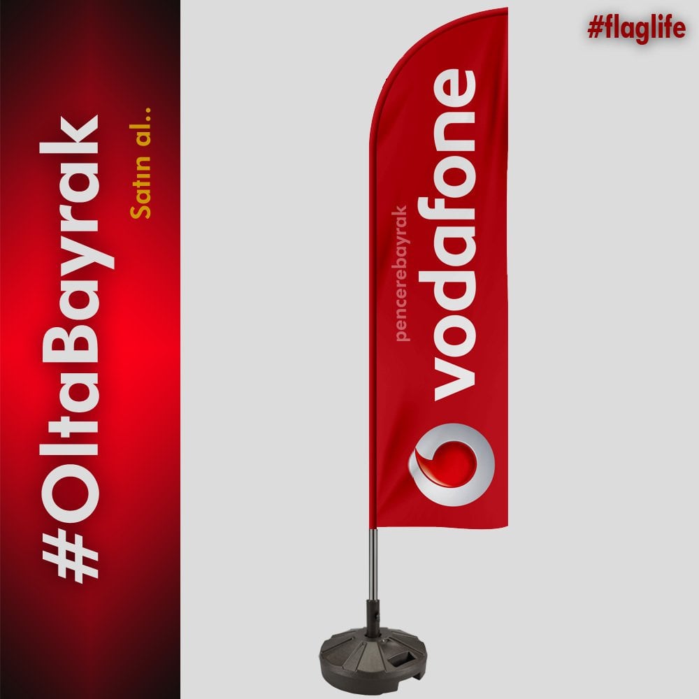 Yelken Bayrak | Vodafone Logo Baskılı