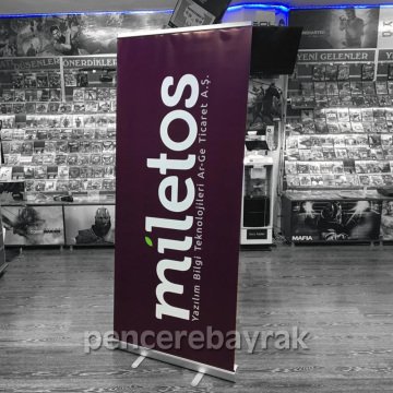 Roll Up Banner | 85x200 cm | Lüks Vinil | Miletos