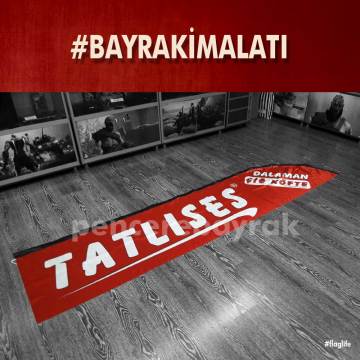 Plaj Bayrak İmalatı - Tatlıses Çiğ Köfte Logolu