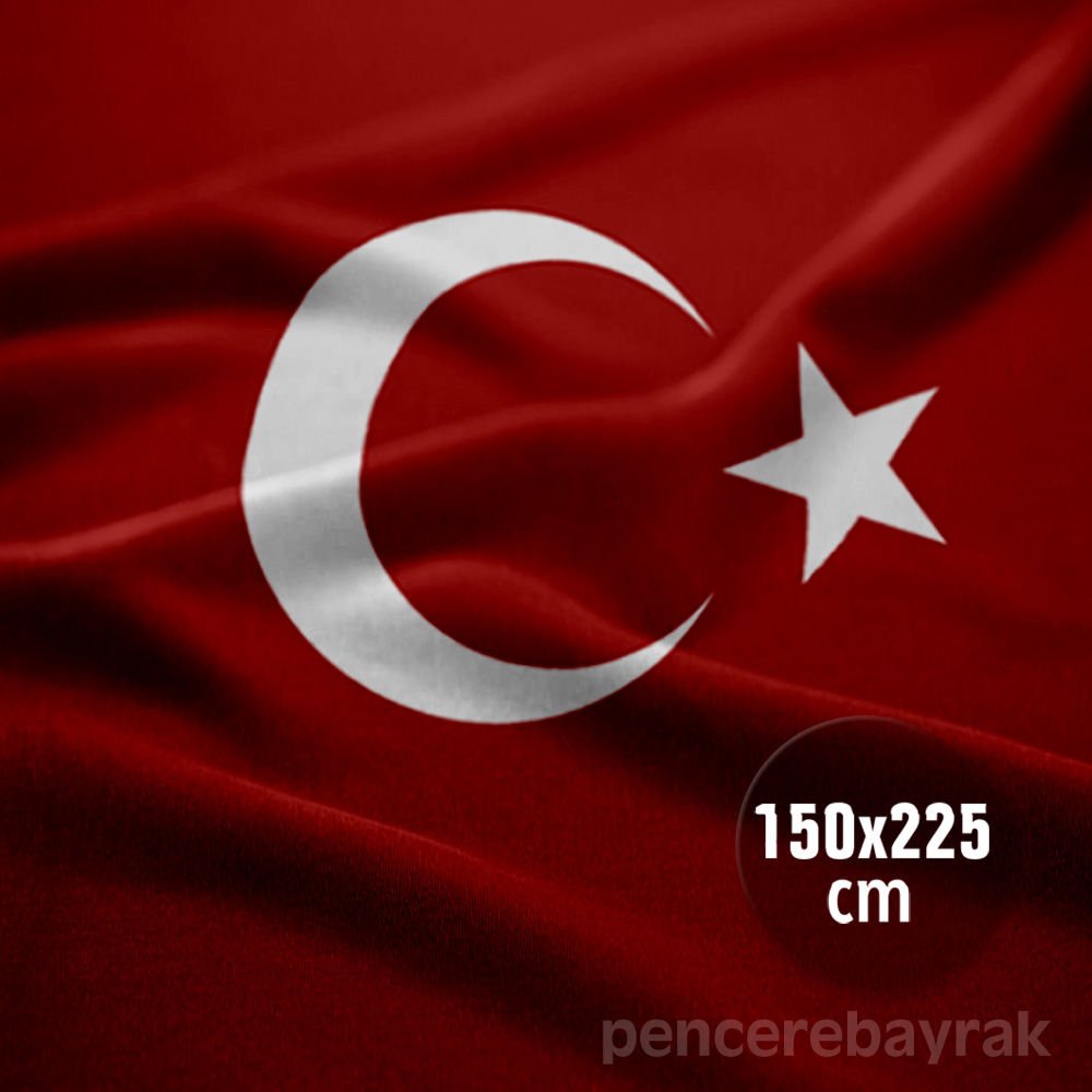 Türk Bayrağı 150x225 cm ( Alpaka Kumaş )