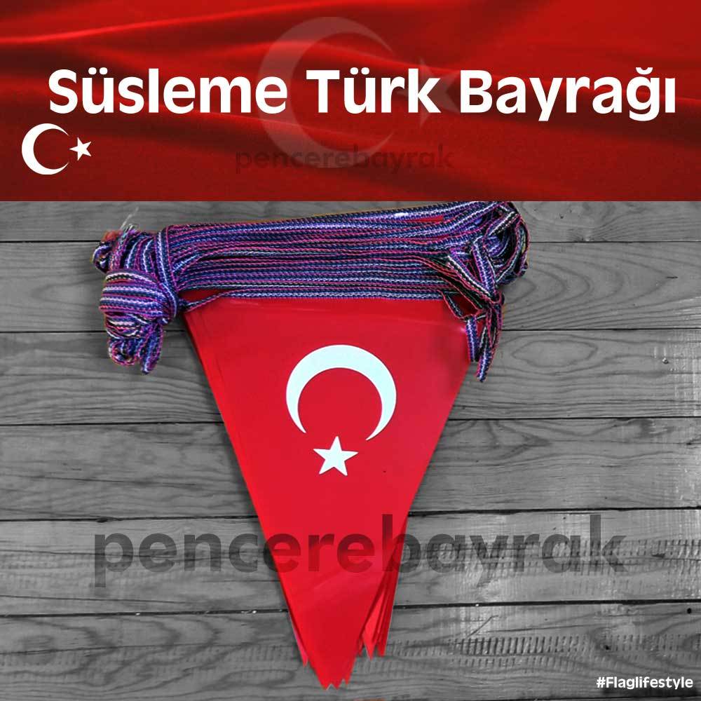 Üçgen Türk Bayrağı | Vinil Branda  ( 25 mt )
