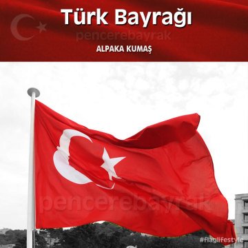 Türk bayrağı 200x300 cm Alpaka Kumaş