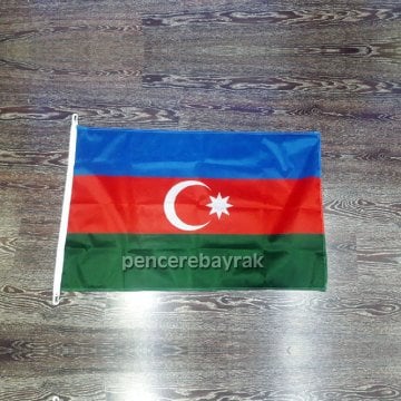 Azerbaycan Bayrağı | Normal Kalite Tek Kat Kumaşa Baskılı