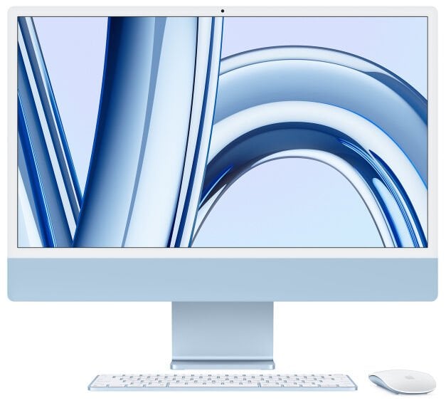 iMac 24 inc 4.5K M3 8CPU 10GPU 8GB 256GB Mavi MQRQ3TU/A