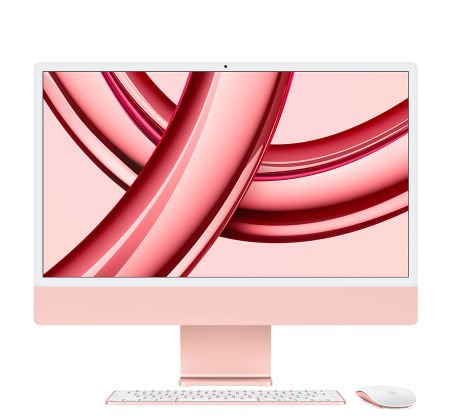 iMac 24 inc 4.5K M3 8CPU 10GPU 8GB 512GB Pembe MQRU3TU/A