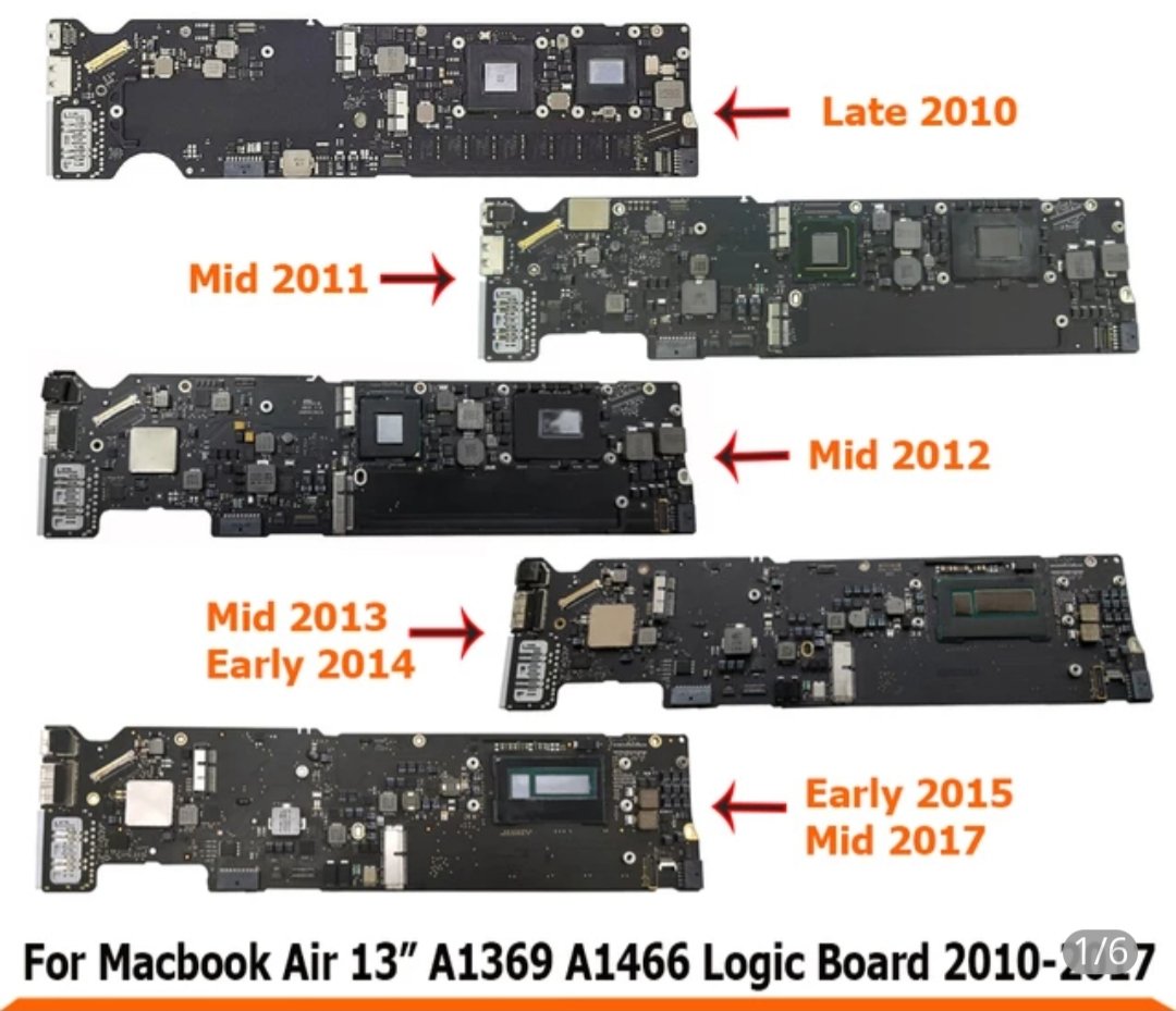 Macbook Air 11 ''için A1370 A1465 1.4ghz 4GB anakart yıl 2010