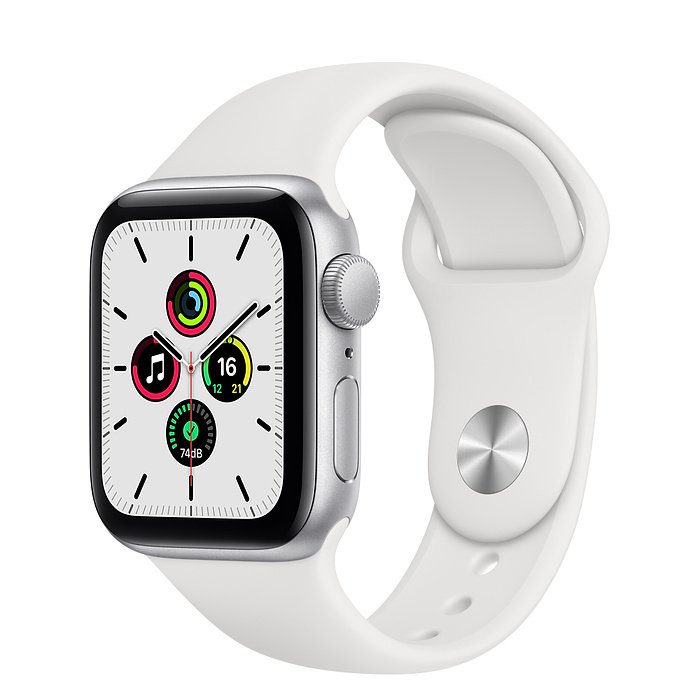 Apple Watch SE Gümüş Rengi, Uzay Grisi, Pembe, 40mm, Alüminyum Kasa ve Spor Kordon Hafif özellikteki alüminyum kasa, uzay endüstrisi standartlarında %100 geri dönüştürülmüş bir alaşımdan üretiliyor. İnovatif bir pim mekanizmasına sahip olan Spor Kordon,