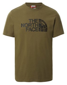 The North Face Woodcut Dome T-Shirt Erkek Haki