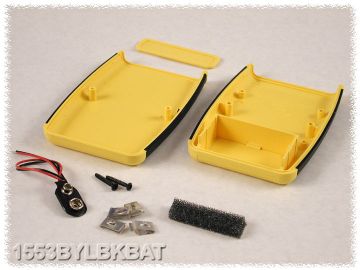 ABS Enclosure 147x89x25 Yellow Batt.Comp (1553DYLBKBAT )