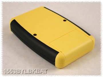 ABS Enclosure 147x89x25 Yellow Batt.Comp (1553DYLBKBAT )