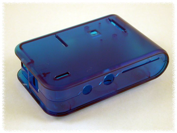 ABS Enclosure Translucent Blue For Raspberry Pi (1593HAMPITBU)