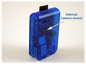 ABS Enclosure Translucent Blue For Raspberry Pi (1593HAMPITBU)