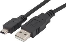 USB Cable A to Mini B 5-Pole 1,8m Black (AK-300108-018-S) USB500ABSW-2M