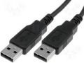 USB Cable A to A M/M 1,8m Black (AK-300100-018-S) USB-AA-2SW)