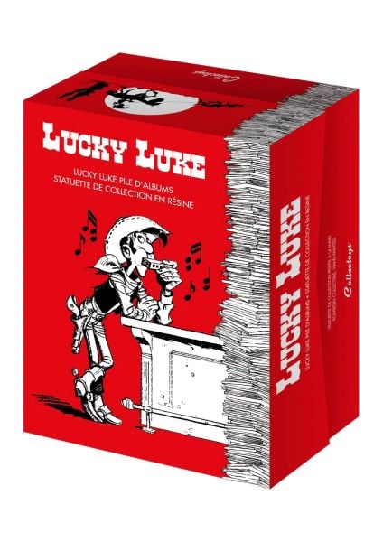 Lucky Luke & Rantanplan Pile D'Albums (Stack Of Comic Books) Resin Heykel