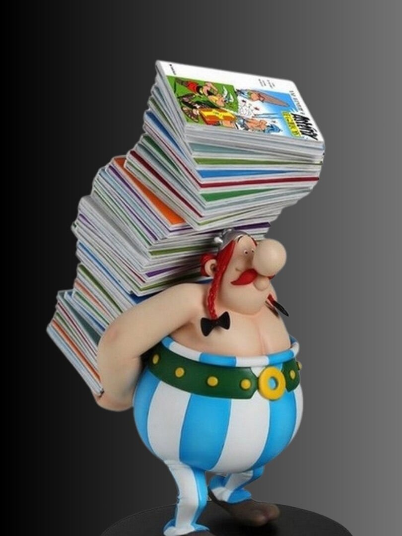 Asterix: Obelix Pile D'Albums (Stack Of Comic Books) Resin Statue