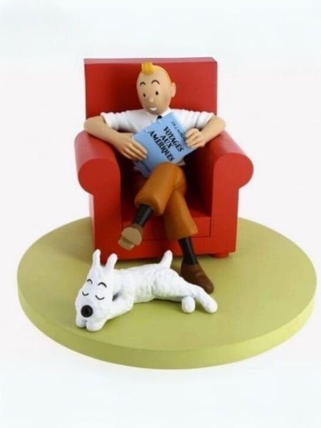 Tintin & Milou At Home Statue
