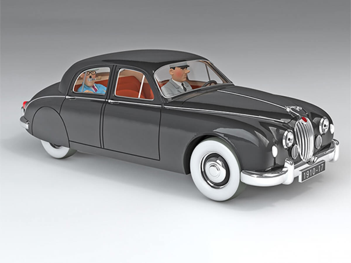 Tintin - The Jaguar MK1 (La MK1 de Dawson) 1/24 Scale Diecast Model Araç (No.35)