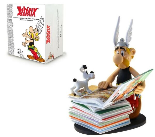 Asterix: Asterix & Idefix Pile D'Albums (Stack Of Comic Books) Resin Statue