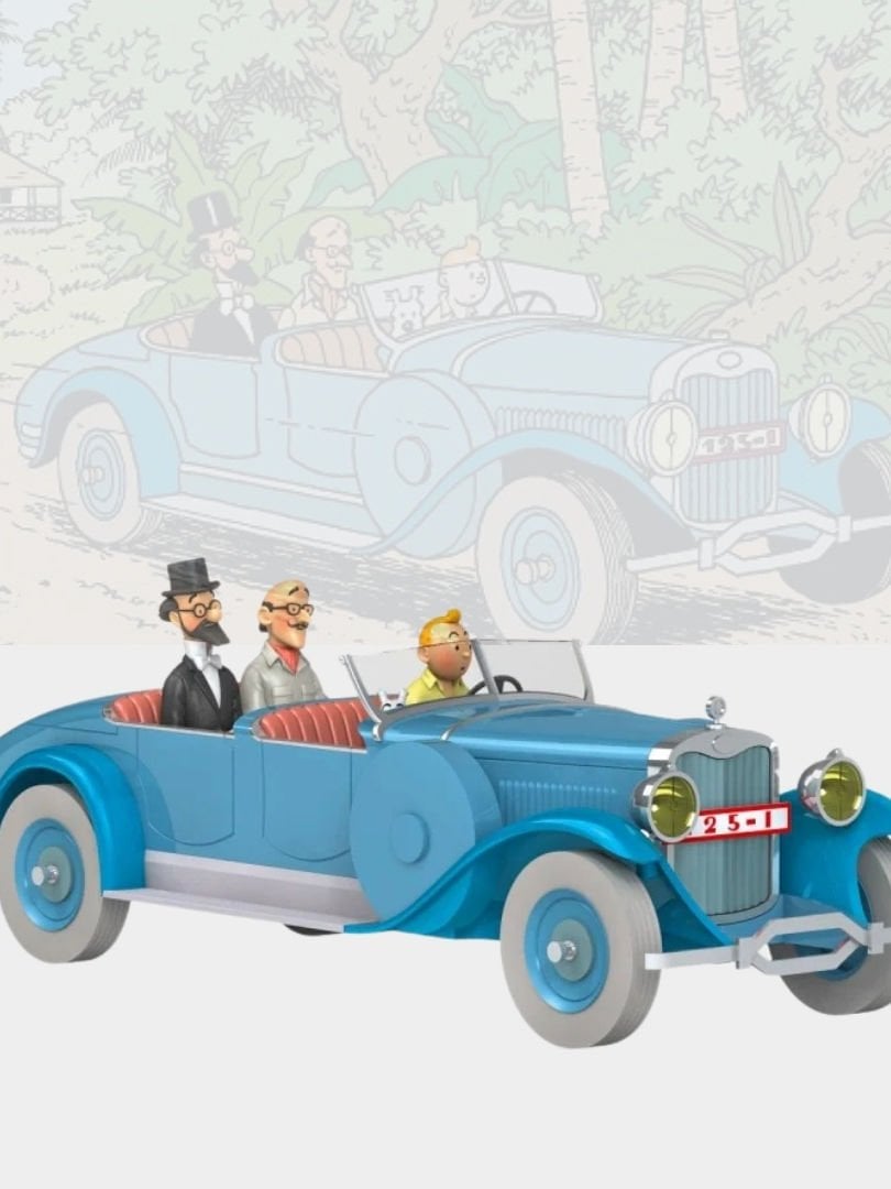 Tintin - Doctor Finney's Lincoln Torpedo (La Torpedo du Dr Finney) 1/24 Scale Diecast Model Araç (No.10)