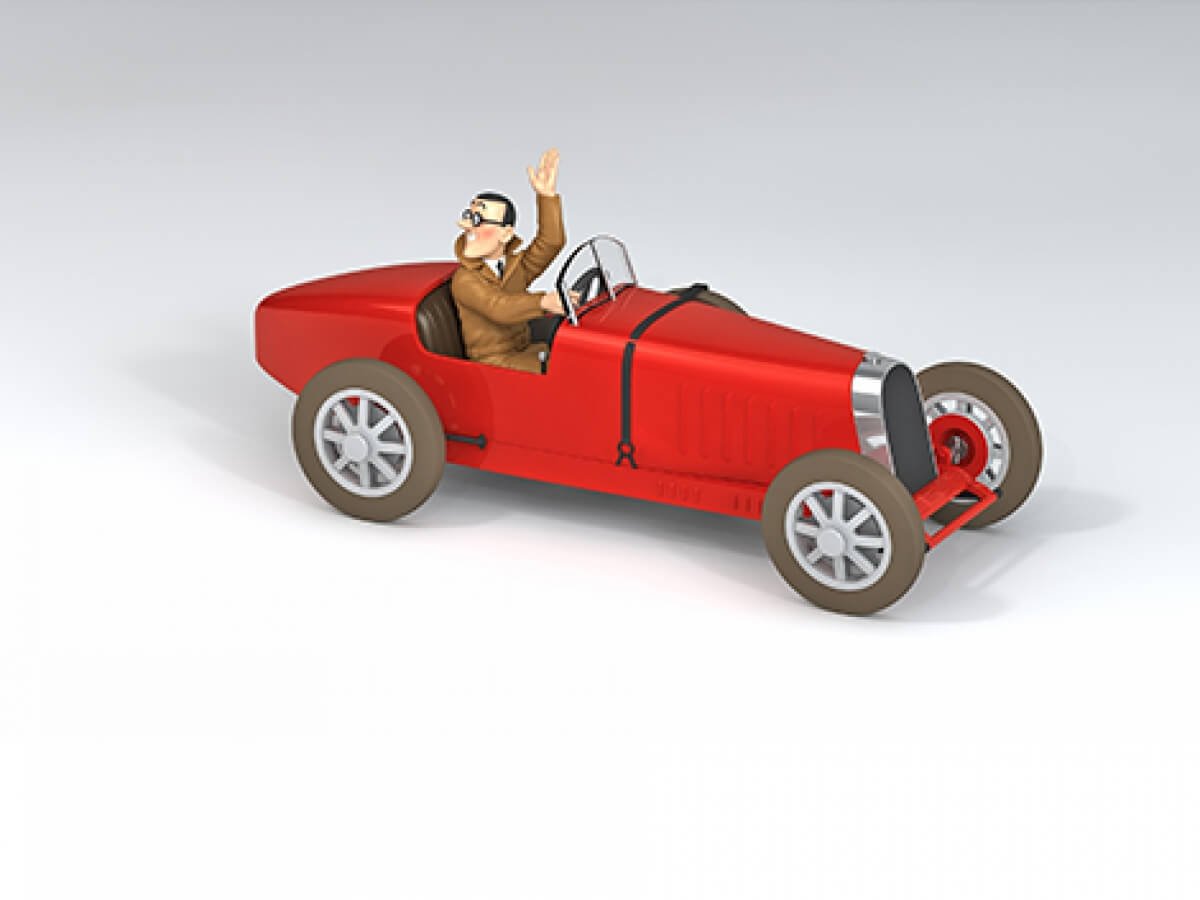 Tintin - The Bugatti of Bobby Smiles (La Type 35 de Bobby Smiles) 1/24 Scale Diecast Model Araç (No.41)