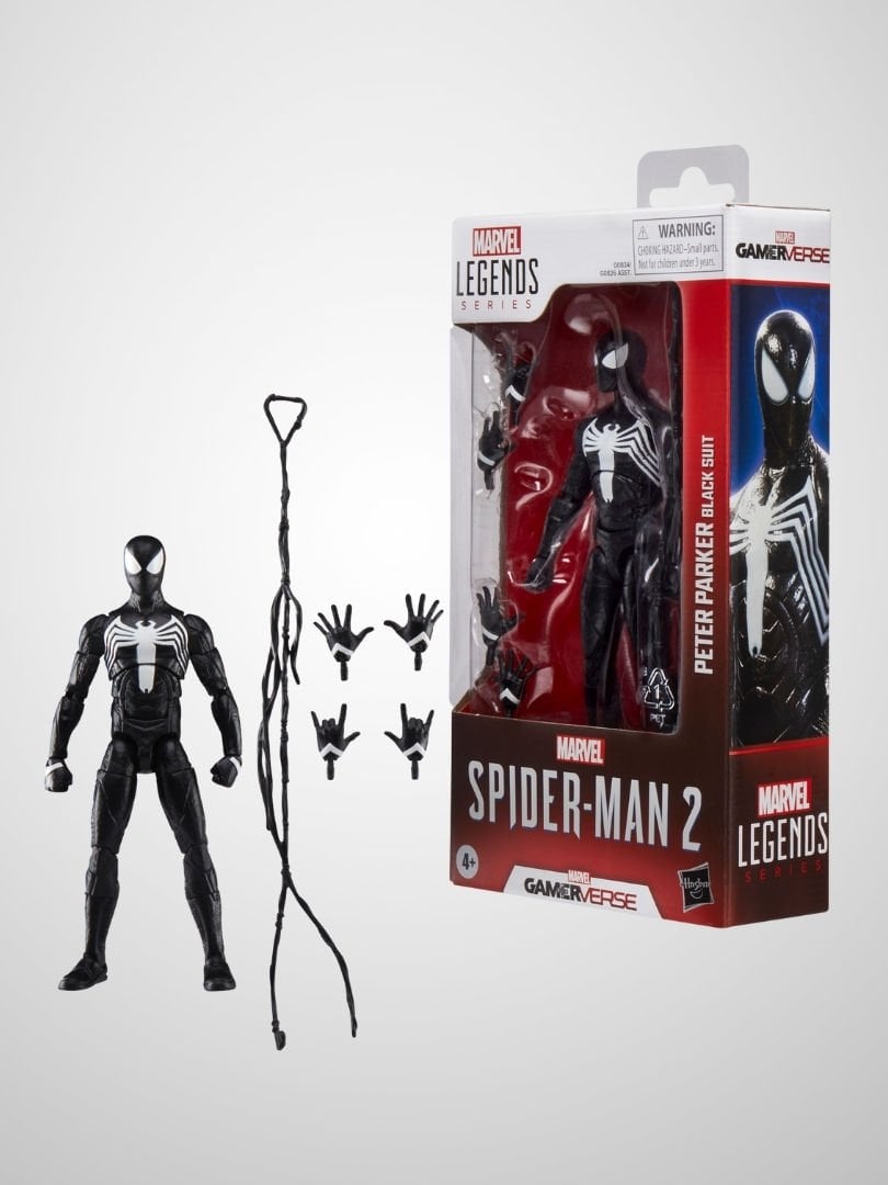 Marvel Legends Gamerverse Peter Parker Black Suit (Spider-Man 2 Video Game) Aksiyon Figürü