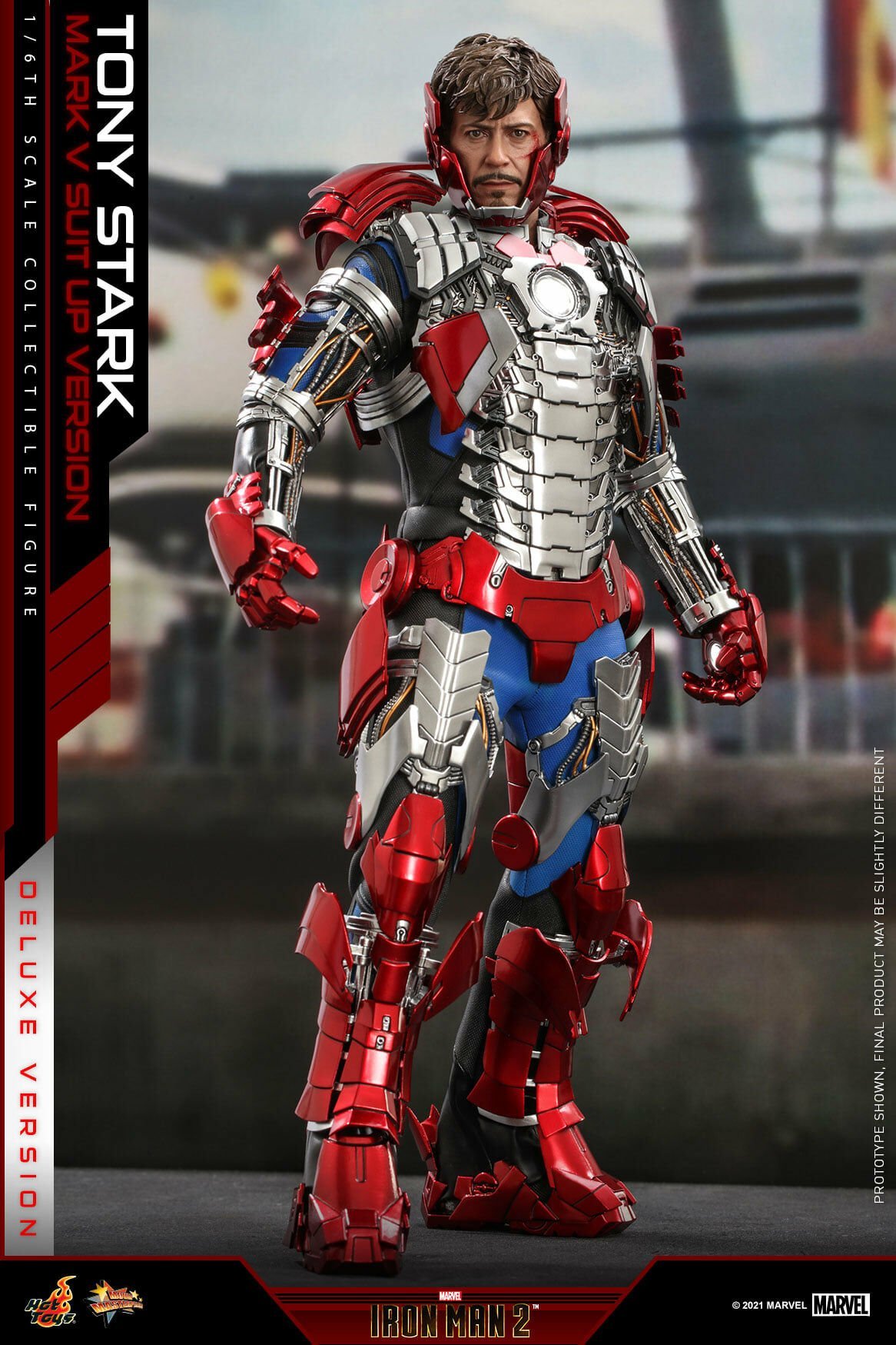 Iron Man 2 - Tony Stark (Mark V Suit Up Ver.) Deluxe 1/6th Scale Collectible Figure