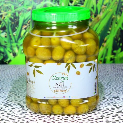 Çilli Topak Acı Kırma Yeşil Zeytin 2Kg