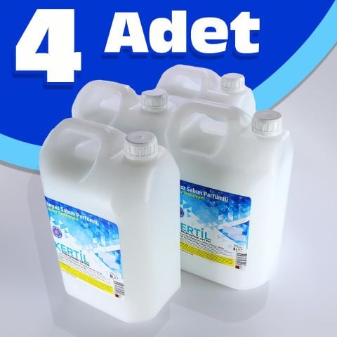 4 lü Kertil Çam Beyaz Sabun Parfümlü Yüzey Temizleyici 5 L 4 Adet (4 x 5 L)