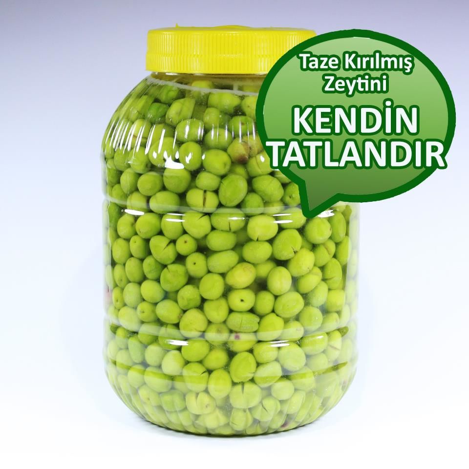 Kendin Tatlandır Ham Yeşil Zeytin (Küçük Çekirdekli) 3.5 kg