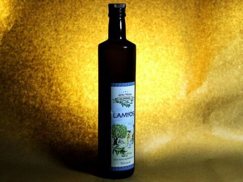 LAMYOS EXTRA VIRGIN OLIVE OIL 750ML DORICA GLASS