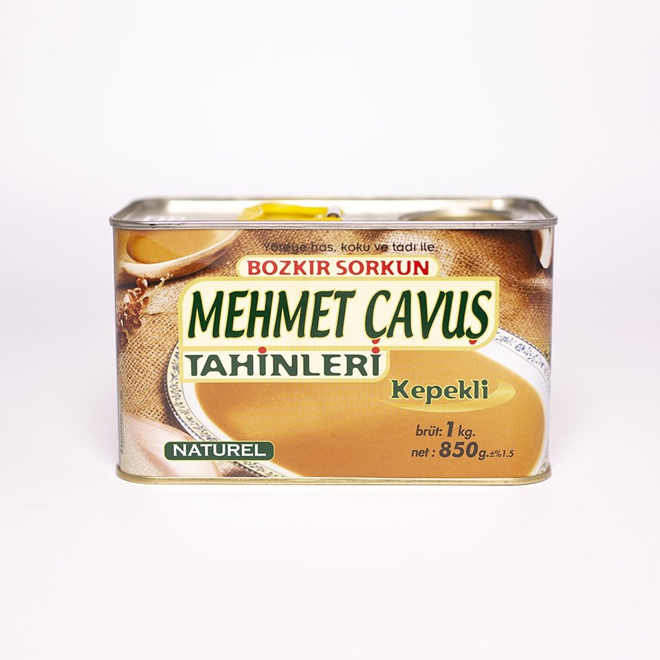 Yerli Susam Odun Ateşinde Çifte Kavrulmuş Taş Değirmen Bozkır Tahini 850g. Kepekli Teneke